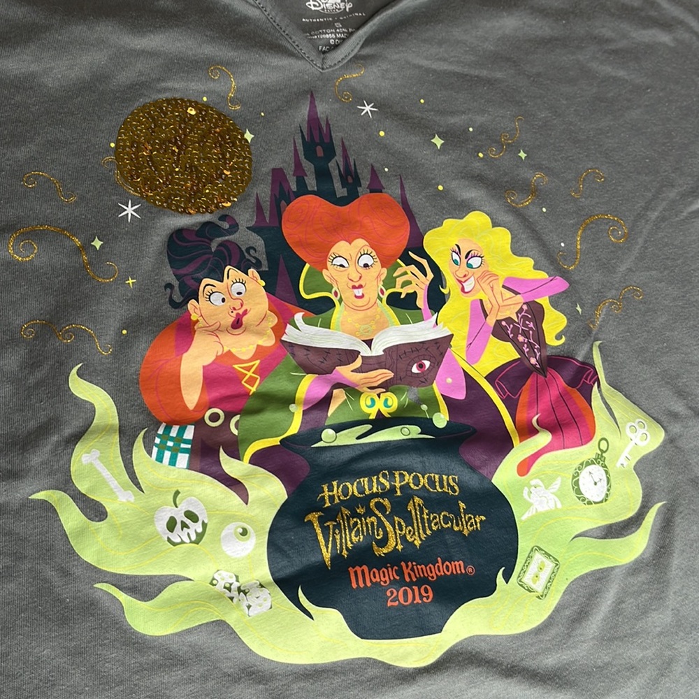 Authentic WDW park Hocus Pocus Villisn Speltacular Magic Kingdom 2019 sequin